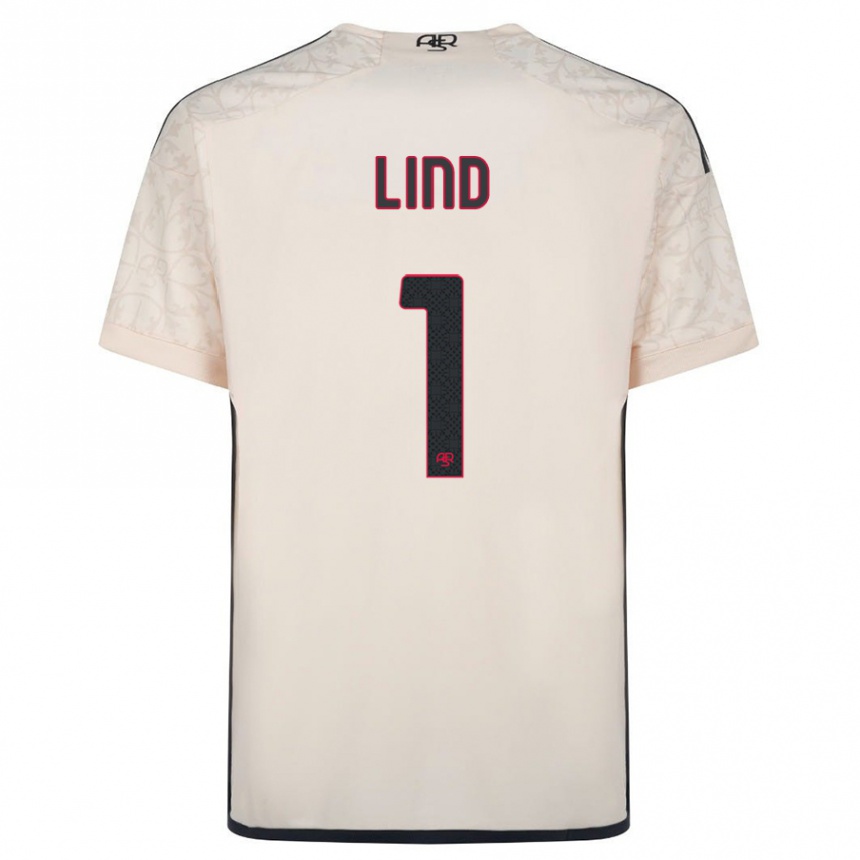 Niño Fútbol Camiseta Emma Lind #1 Blanquecino 2ª Equipación 2023/24 México