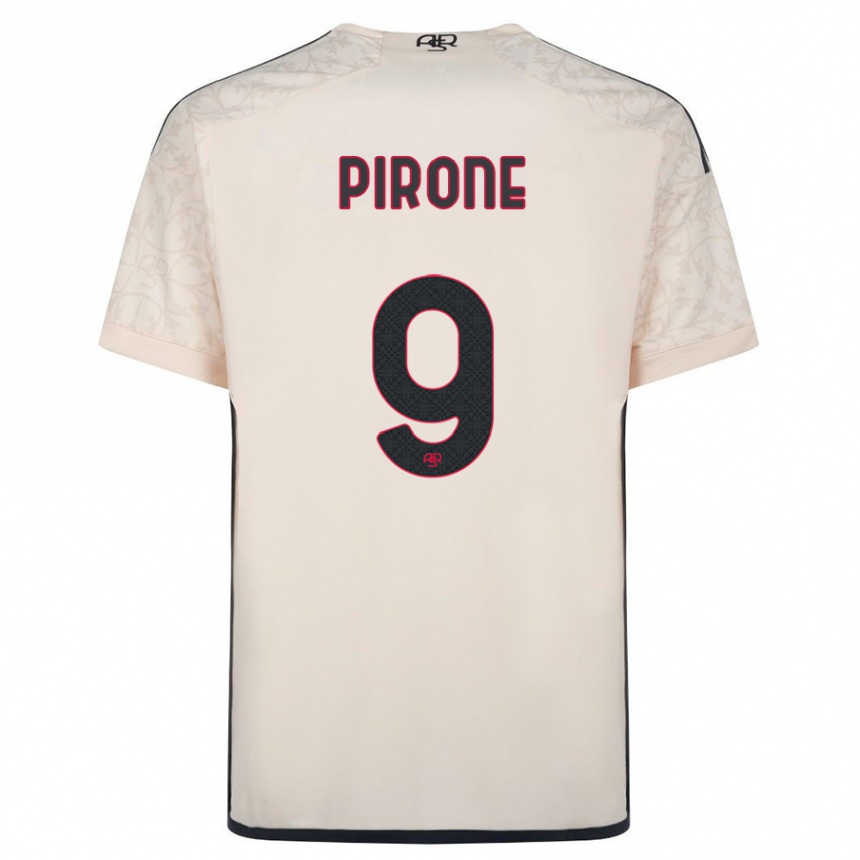 Niño Fútbol Camiseta Valeria Pirone #9 Blanquecino 2ª Equipación 2023/24 México