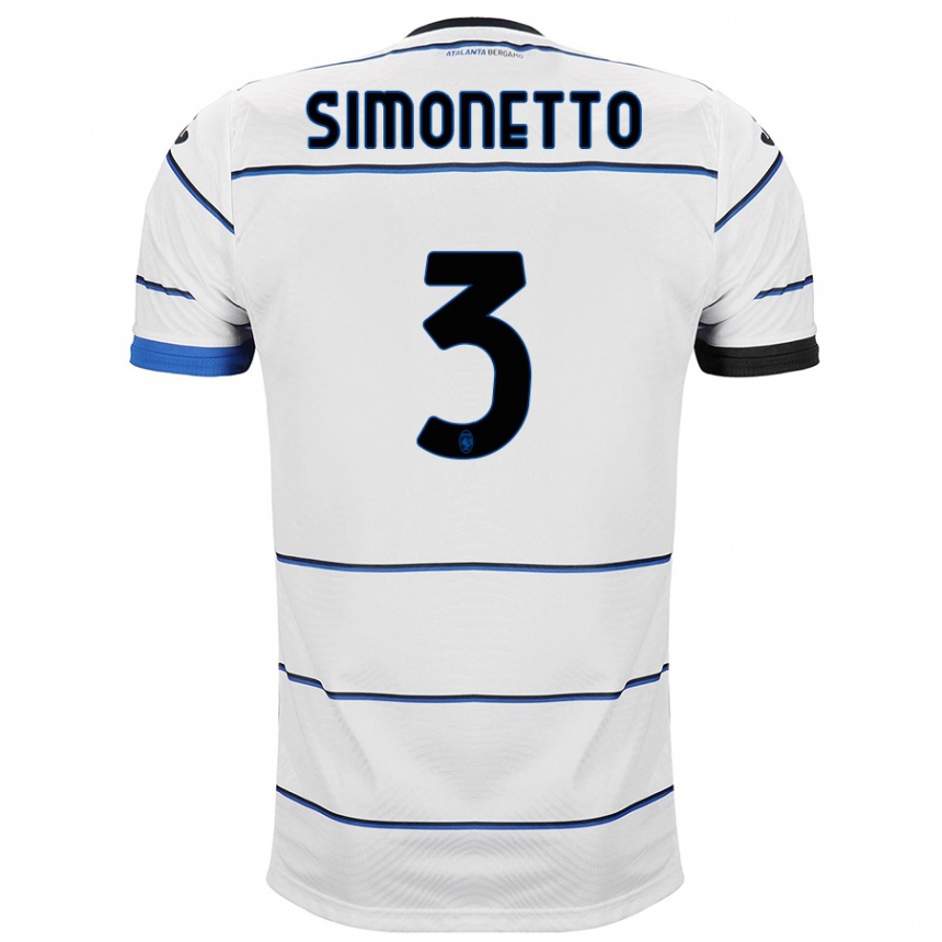 Niño Fútbol Camiseta Federico Simonetto #3 Blanco 2ª Equipación 2023/24 México