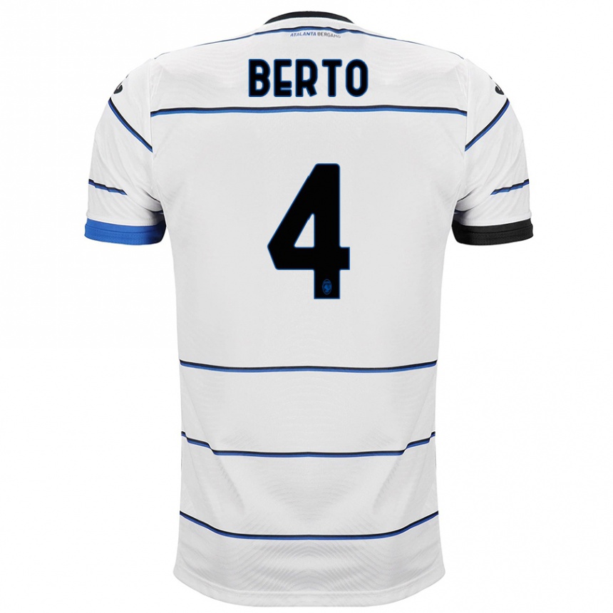 Niño Fútbol Camiseta Gabriele Berto #4 Blanco 2ª Equipación 2023/24 México