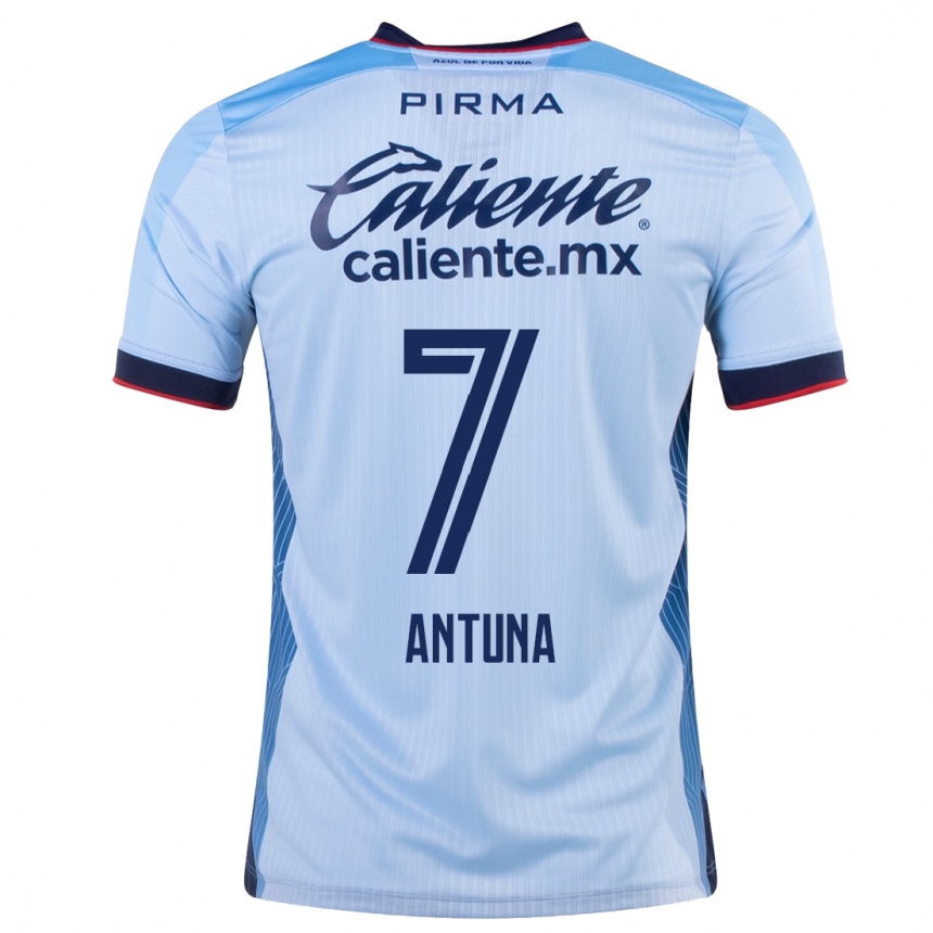 Niño Fútbol Camiseta Uriel Antuna #7 Cielo Azul 2ª Equipación 2023/24 México