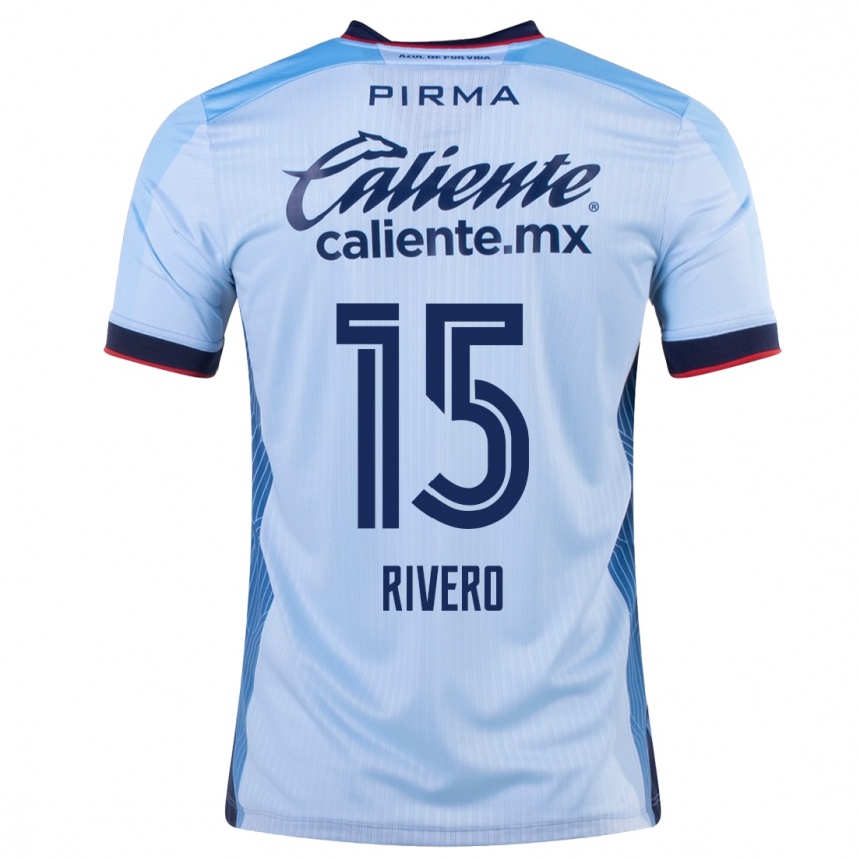 Niño Fútbol Camiseta Ignacio Rivero #15 Cielo Azul 2ª Equipación 2023/24 México