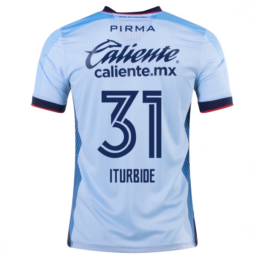 Niño Fútbol Camiseta Luis Iturbide #31 Cielo Azul 2ª Equipación 2023/24 México