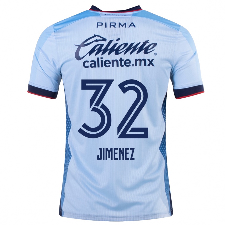 Niño Fútbol Camiseta Cristian Jiménez #32 Cielo Azul 2ª Equipación 2023/24 México
