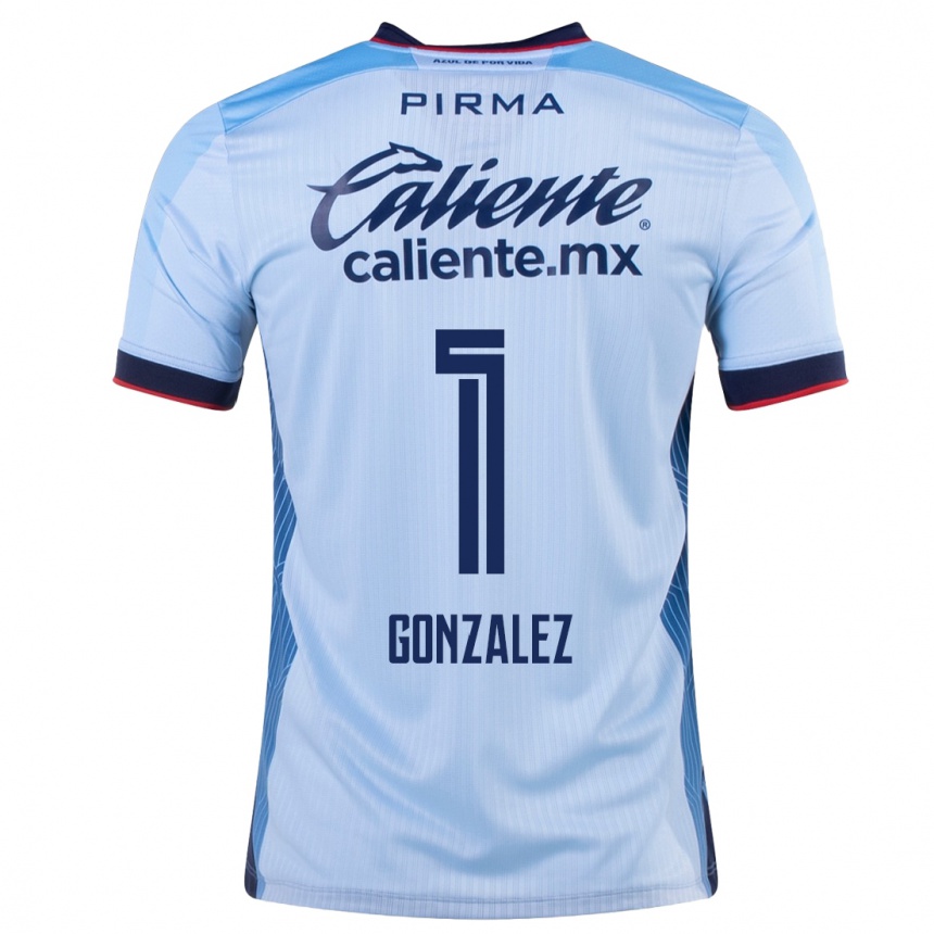 Niño Fútbol Camiseta Itzayana Gonzalez #1 Cielo Azul 2ª Equipación 2023/24 México