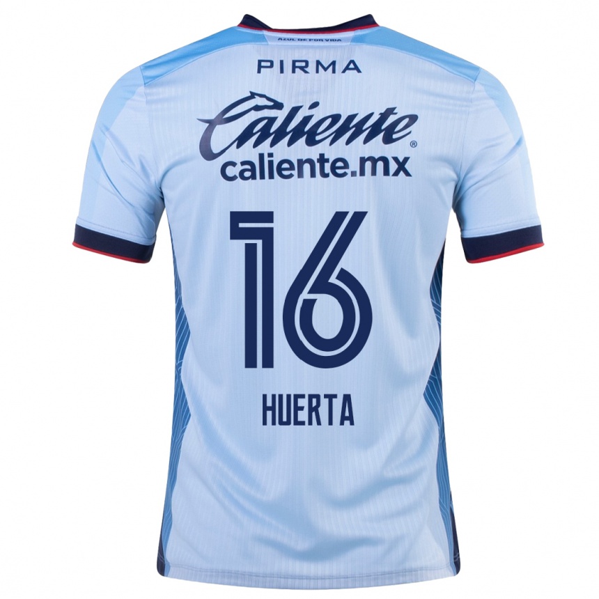 Niño Fútbol Camiseta Ana Gabriela Huerta #16 Cielo Azul 2ª Equipación 2023/24 México