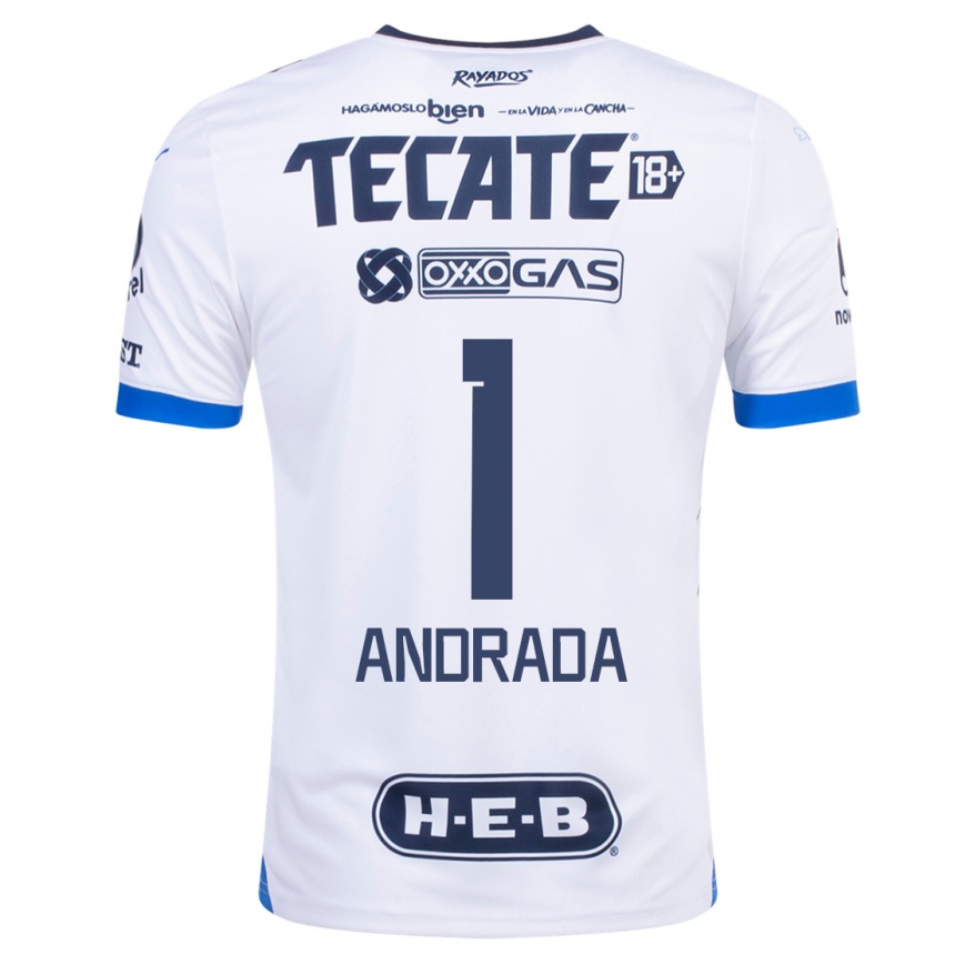 Niño Fútbol Camiseta Esteban Andrada #1 Blanco 2ª Equipación 2023/24 México