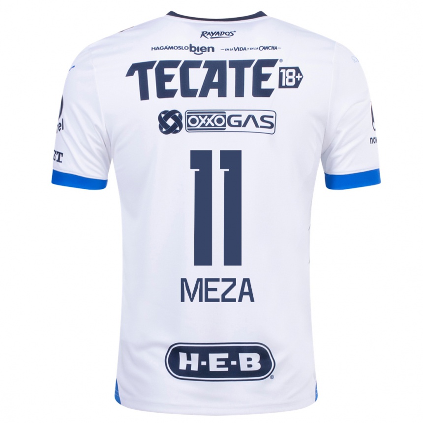 Niño Fútbol Camiseta Maximiliano Meza #11 Blanco 2ª Equipación 2023/24 México