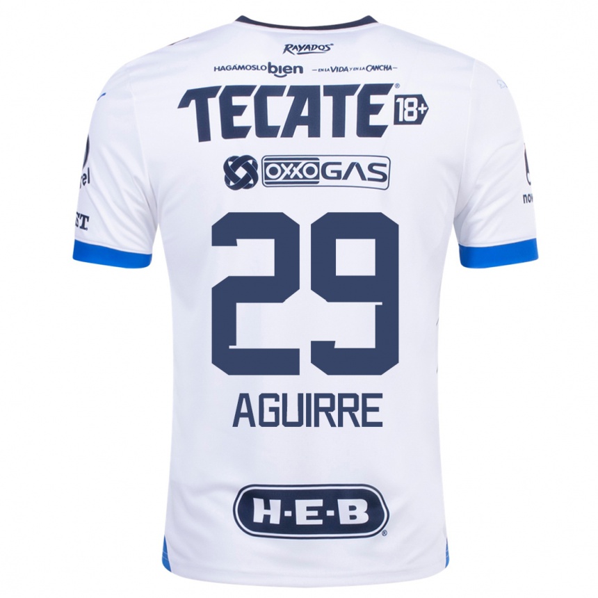 Niño Fútbol Camiseta Rodrigo Aguirre #29 Blanco 2ª Equipación 2023/24 México