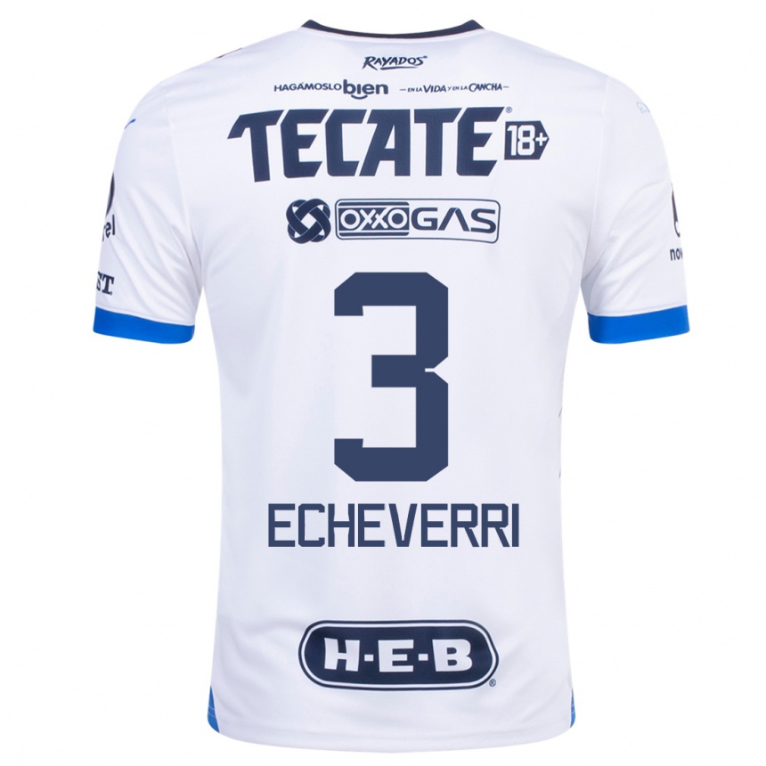 Niño Fútbol Camiseta Isabella Echeverri #3 Blanco 2ª Equipación 2023/24 México