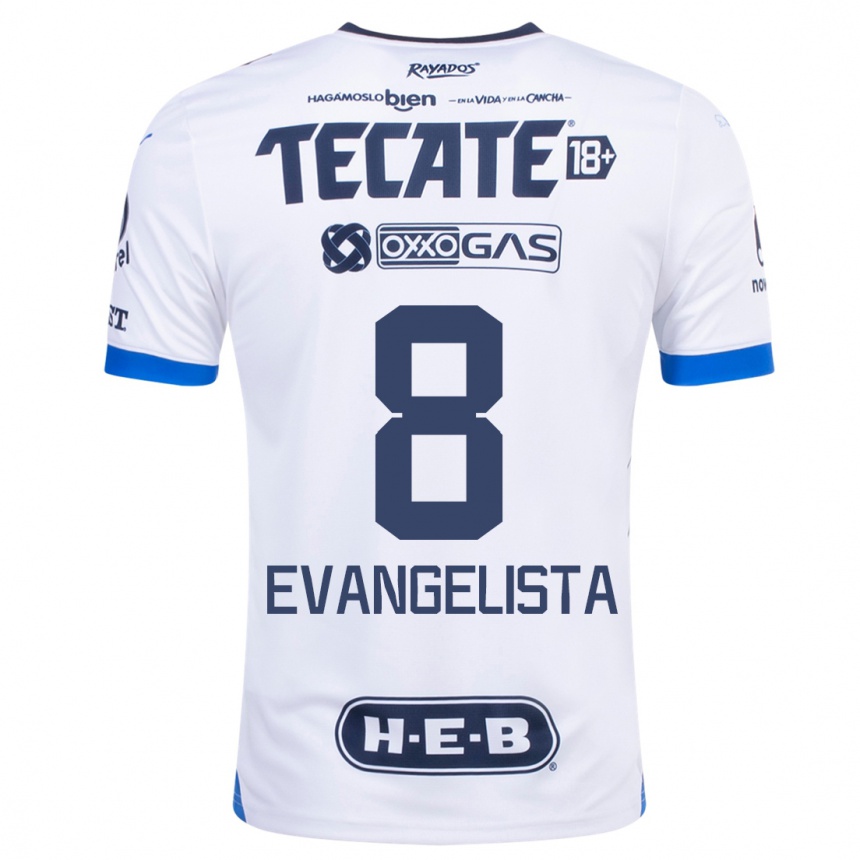 Niño Fútbol Camiseta Diana Evangelista #8 Blanco 2ª Equipación 2023/24 México