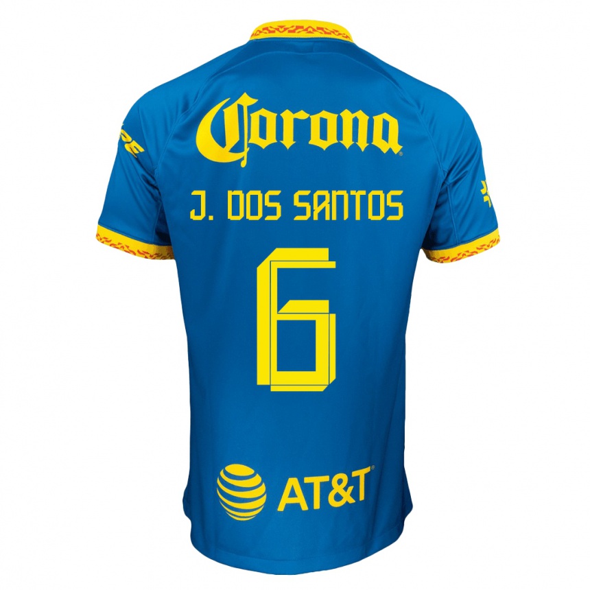 Niño Fútbol Camiseta Jonathan Dos Santos #6 Azul 2ª Equipación 2023/24 México