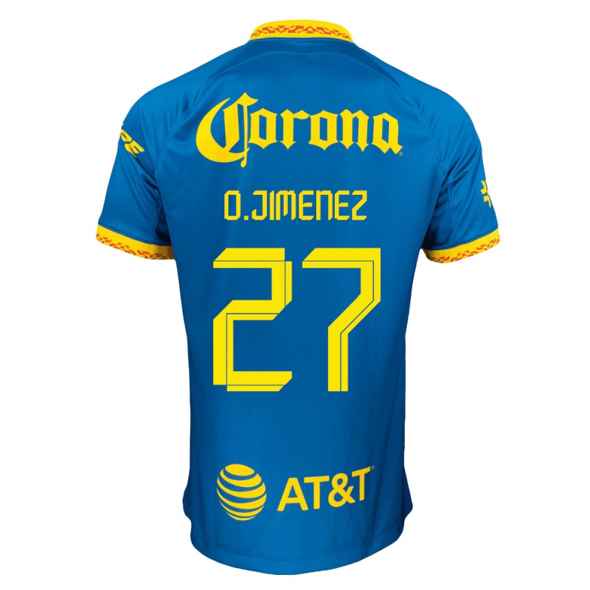 Niño Fútbol Camiseta Óscar Jiménez #27 Azul 2ª Equipación 2023/24 México