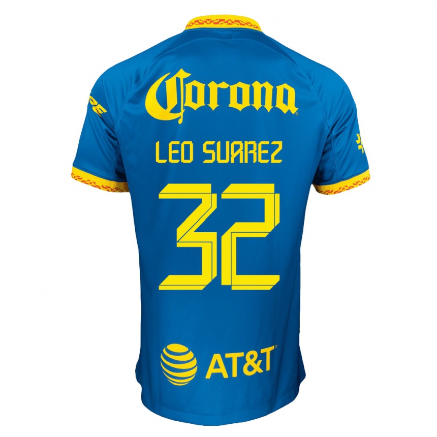 Niño Fútbol Camiseta Leo Suárez #32 Azul 2ª Equipación 2023/24 México