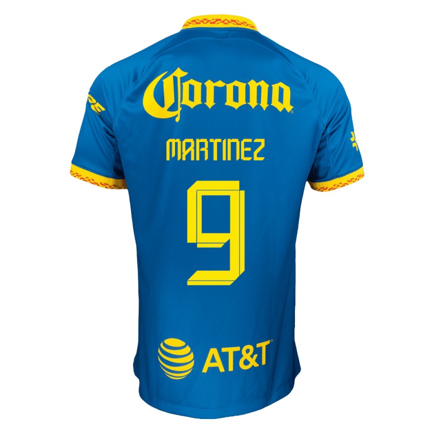 Niño Fútbol Camiseta Roger Martinez #9 Azul 2ª Equipación 2023/24 México