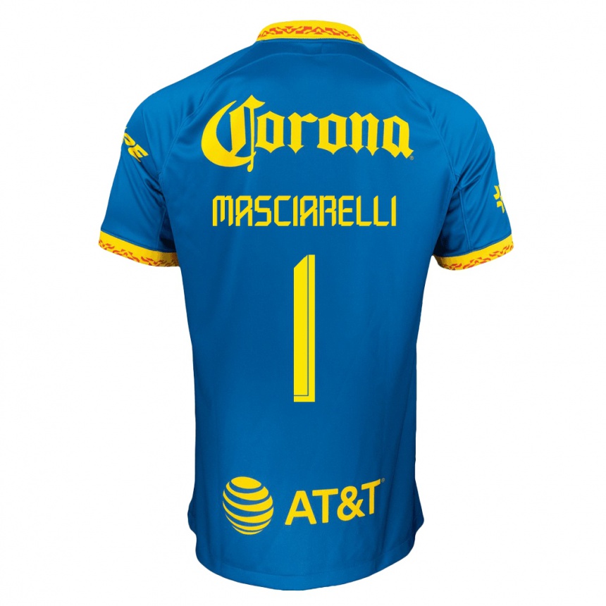Niño Fútbol Camiseta Renata Masciarelli #1 Azul 2ª Equipación 2023/24 México