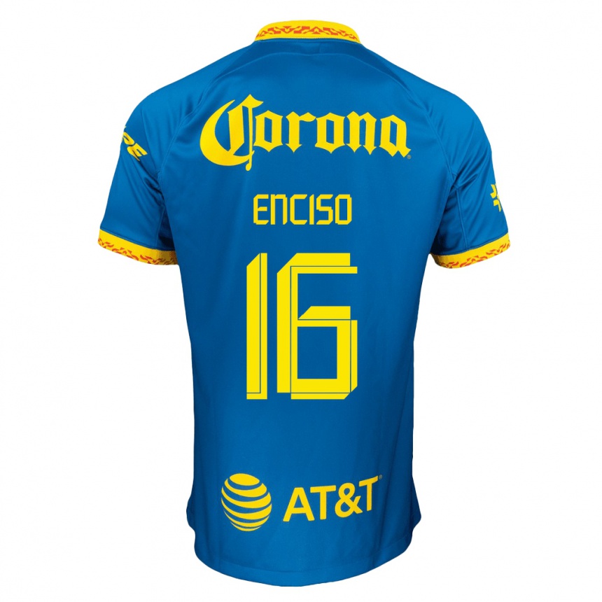 Niño Fútbol Camiseta Sabrina Enciso #16 Azul 2ª Equipación 2023/24 México