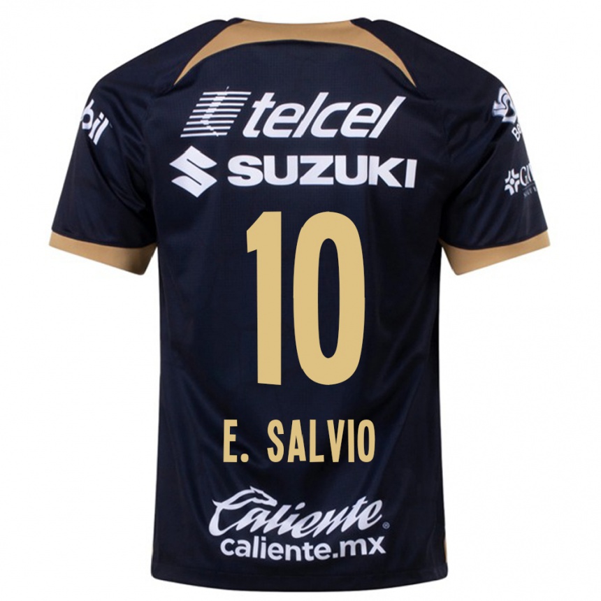 Niño Fútbol Camiseta Eduardo Salvio #10 Azul Oscuro 2ª Equipación 2023/24 México