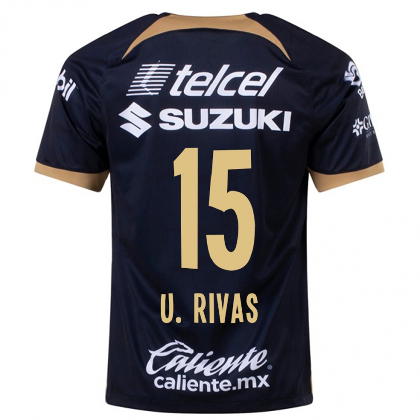 Niño Fútbol Camiseta Ulises Rivas #15 Azul Oscuro 2ª Equipación 2023/24 México