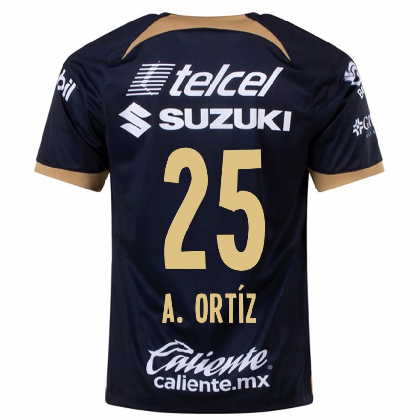 Niño Fútbol Camiseta Arturo Ortiz #25 Azul Oscuro 2ª Equipación 2023/24 México
