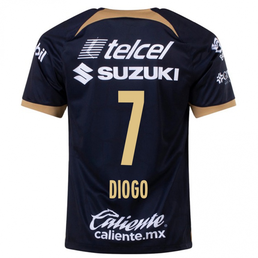 Niño Fútbol Camiseta Diogo #7 Azul Oscuro 2ª Equipación 2023/24 México