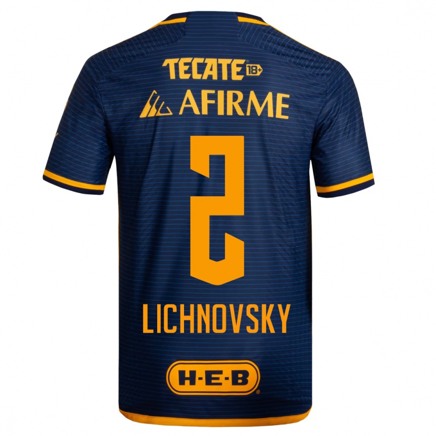 Niño Fútbol Camiseta Igor Lichnovsky #2 Azul Oscuro 2ª Equipación 2023/24 México