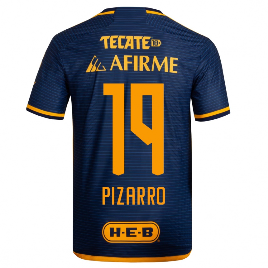 Niño Fútbol Camiseta Guido Pizarro #19 Azul Oscuro 2ª Equipación 2023/24 México