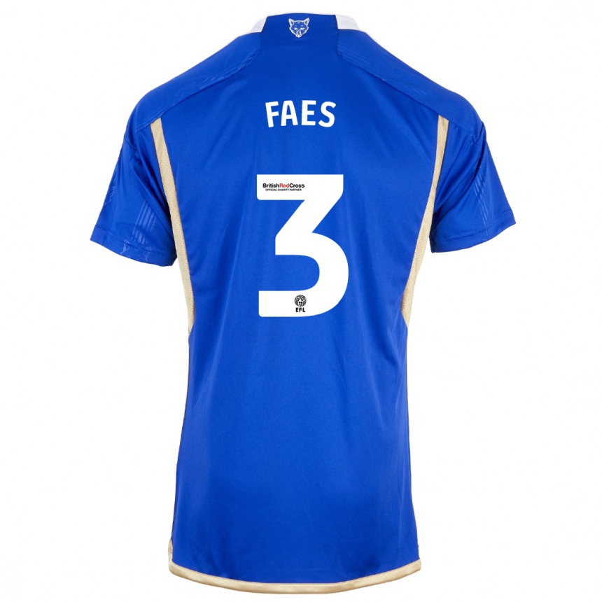 Hombre Fútbol Camiseta Wout Faes #3 Azul Real 1ª Equipación 2023/24 México