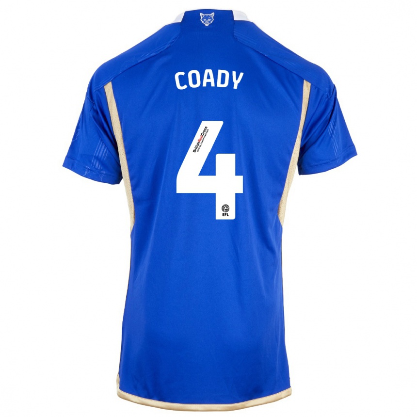 Hombre Fútbol Camiseta Conor Coady #4 Azul Real 1ª Equipación 2023/24 México