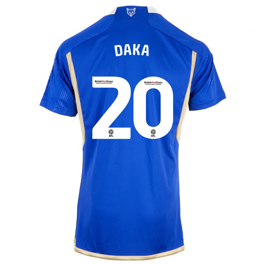 Hombre Fútbol Camiseta Patson Daka #20 Azul Real 1ª Equipación 2023/24 México