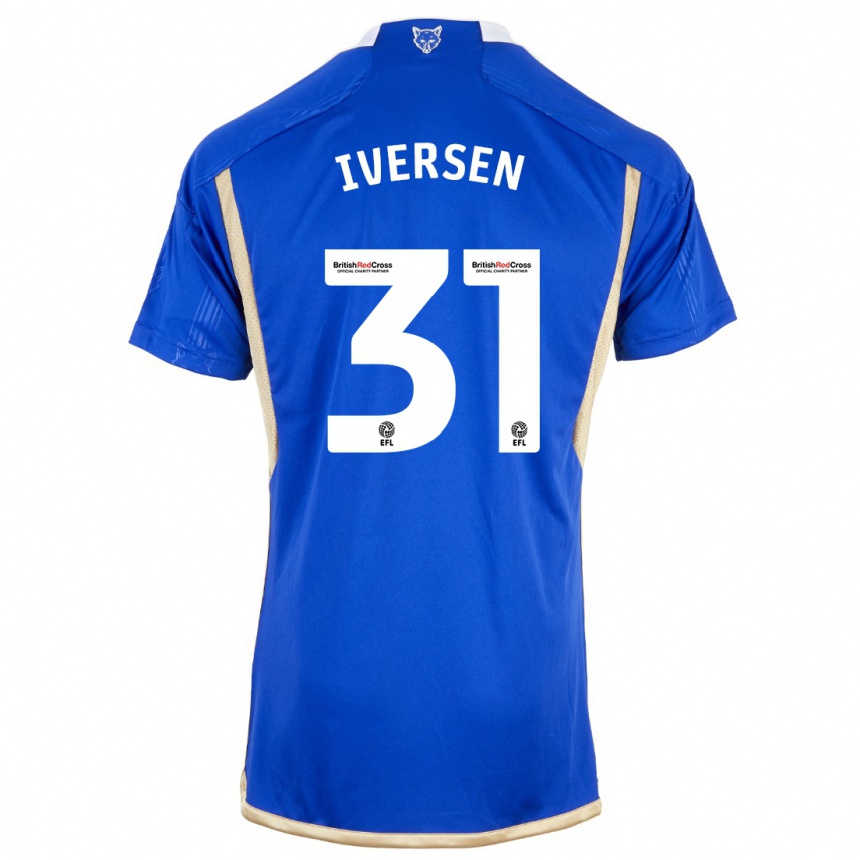 Hombre Fútbol Camiseta Daniel Iversen #31 Azul Real 1ª Equipación 2023/24 México