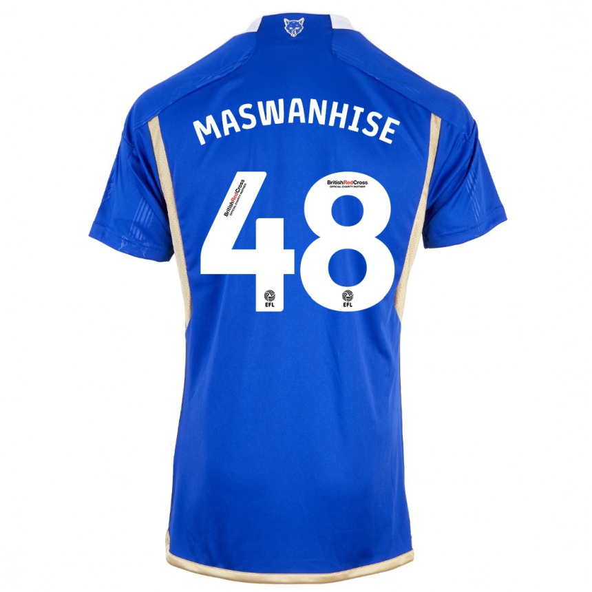 Hombre Fútbol Camiseta Tawanda Maswanhise #48 Azul Real 1ª Equipación 2023/24 México