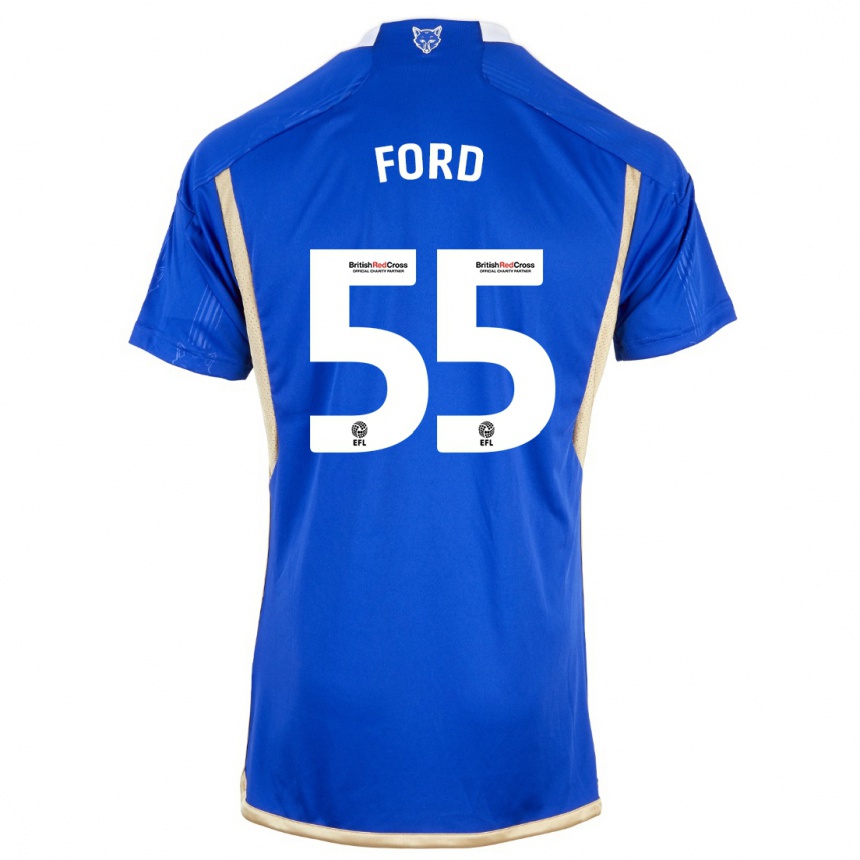 Hombre Fútbol Camiseta Harvey Godsmark Ford #55 Azul Real 1ª Equipación 2023/24 México