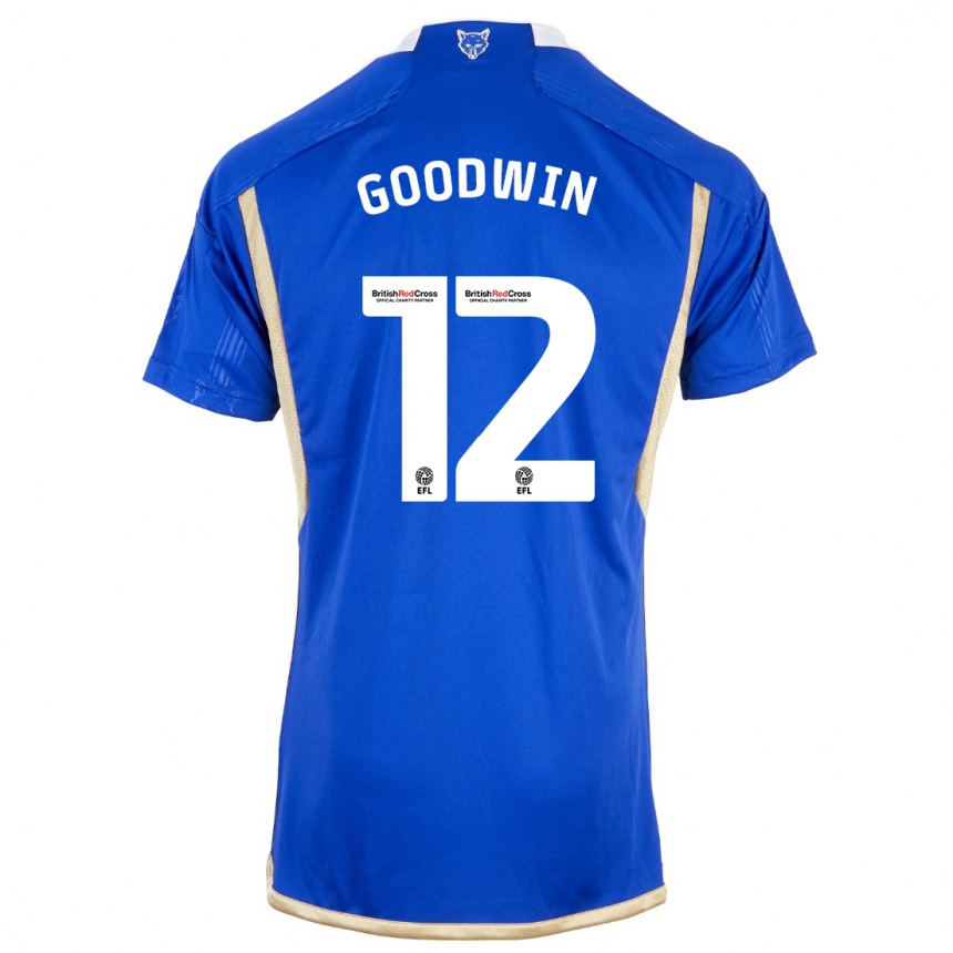 Hombre Fútbol Camiseta Missy Goodwin #12 Azul Real 1ª Equipación 2023/24 México