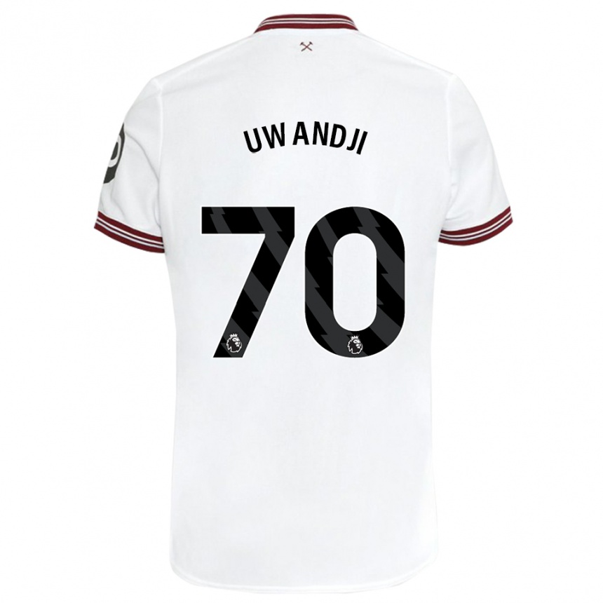 Hombre Fútbol Camiseta Blaise Uwandji #70 Blanco 2ª Equipación 2023/24 México