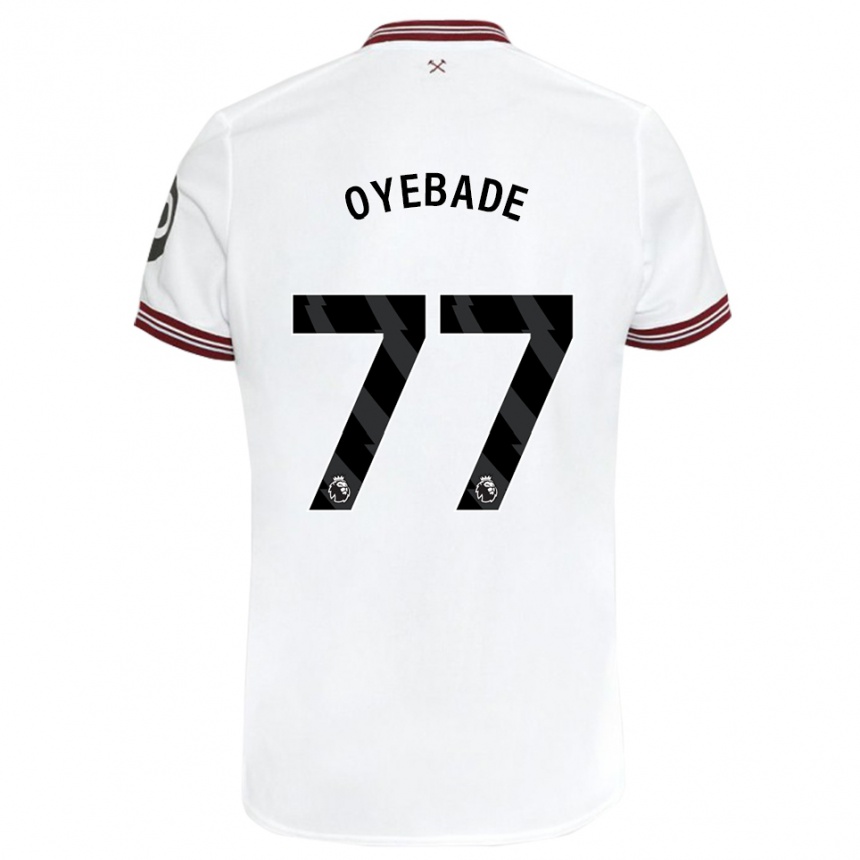 Hombre Fútbol Camiseta Rayan Oyebade #77 Blanco 2ª Equipación 2023/24 México