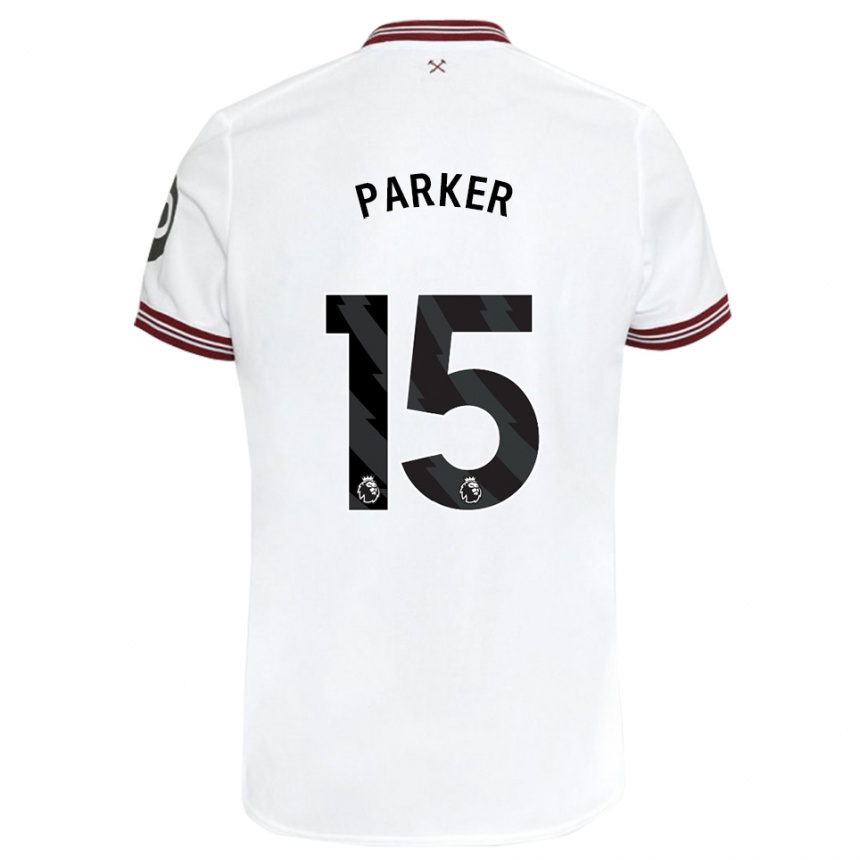 Hombre Fútbol Camiseta Lucy Parker #15 Blanco 2ª Equipación 2023/24 México