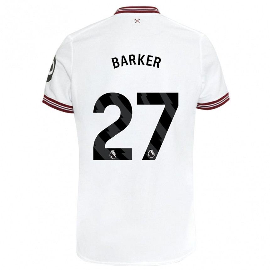 Hombre Fútbol Camiseta Maisy Barker #27 Blanco 2ª Equipación 2023/24 México