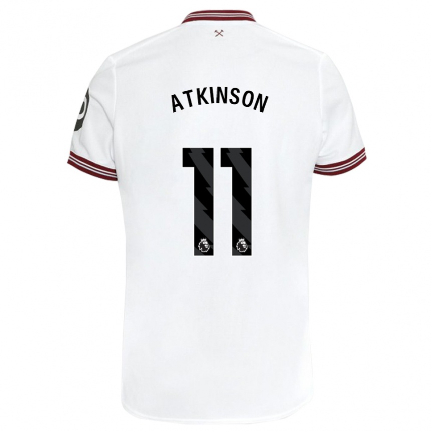 Hombre Fútbol Camiseta Izzy Atkinson #11 Blanco 2ª Equipación 2023/24 México