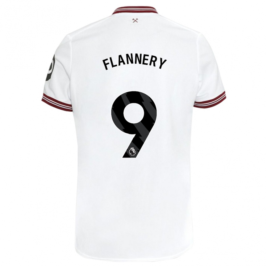 Hombre Fútbol Camiseta Keira Flannery #9 Blanco 2ª Equipación 2023/24 México