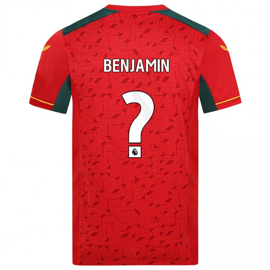 Hombre Fútbol Camiseta Lewys Benjamin #0 Rojo 2ª Equipación 2023/24 México