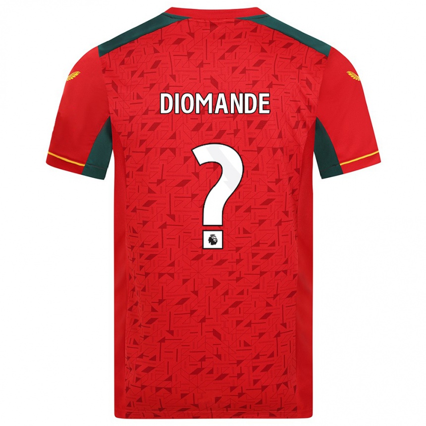 Hombre Fútbol Camiseta Muhamed Diomande #0 Rojo 2ª Equipación 2023/24 México