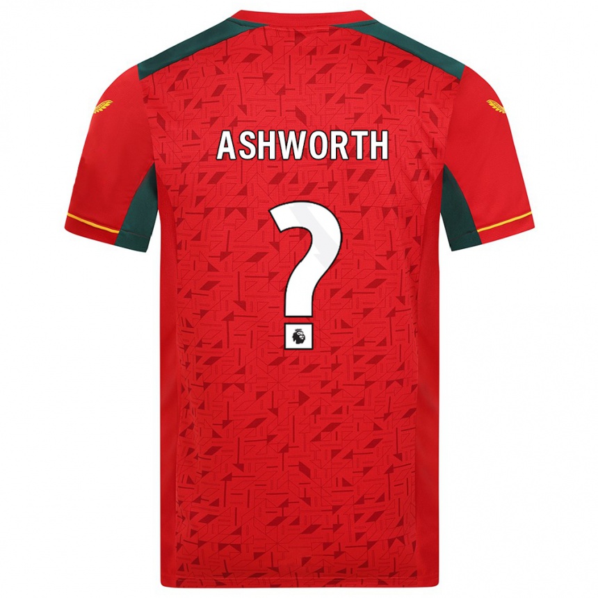 Hombre Fútbol Camiseta Fin Ashworth #0 Rojo 2ª Equipación 2023/24 México