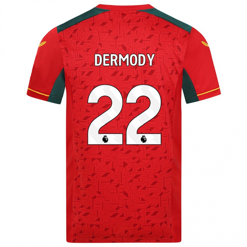 Hombre Fútbol Camiseta Helen Dermody #22 Rojo 2ª Equipación 2023/24 México