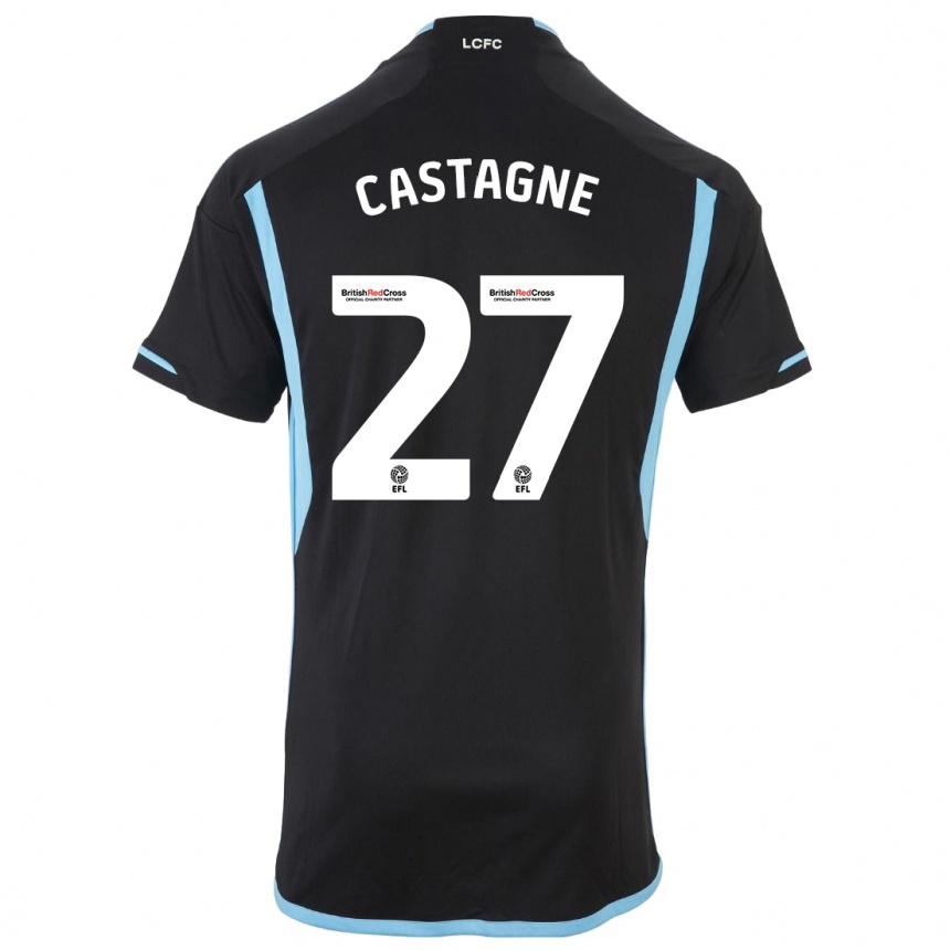 Hombre Fútbol Camiseta Timothy Castagne #27 Negro 2ª Equipación 2023/24 México