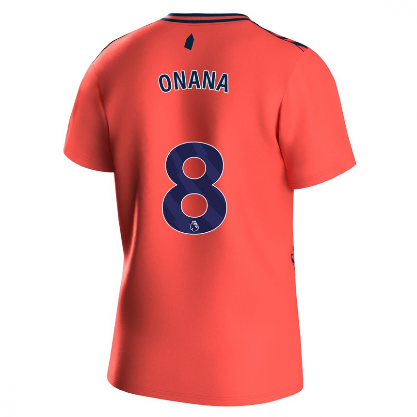 Hombre Fútbol Camiseta Amadou Onana #8 Coralino 2ª Equipación 2023/24 México