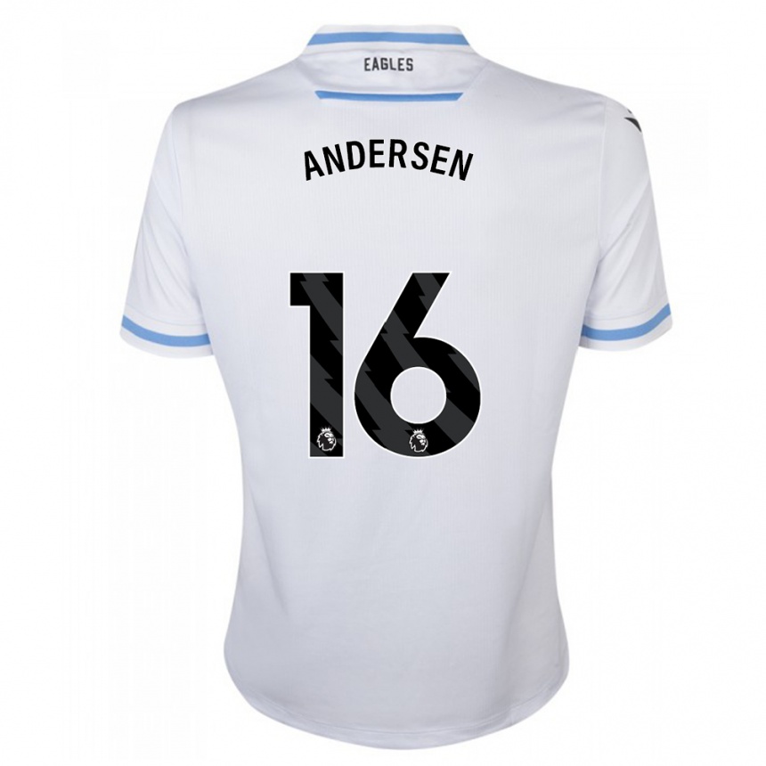 Hombre Fútbol Camiseta Joachim Andersen #16 Blanco 2ª Equipación 2023/24 México