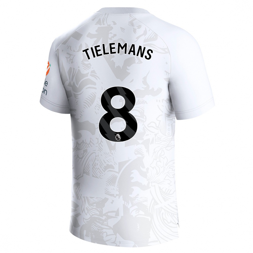 Hombre Fútbol Camiseta Youri Tielemans #8 Blanco 2ª Equipación 2023/24 México