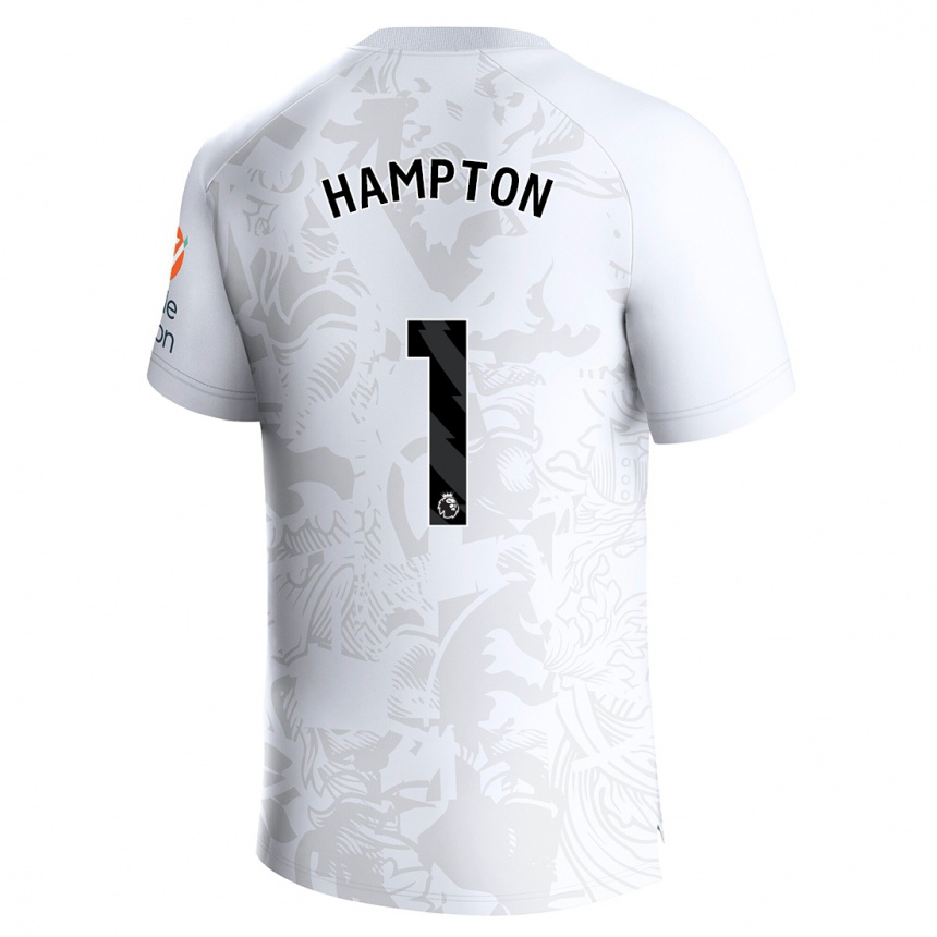 Hombre Fútbol Camiseta Hannah Hampton #1 Blanco 2ª Equipación 2023/24 México