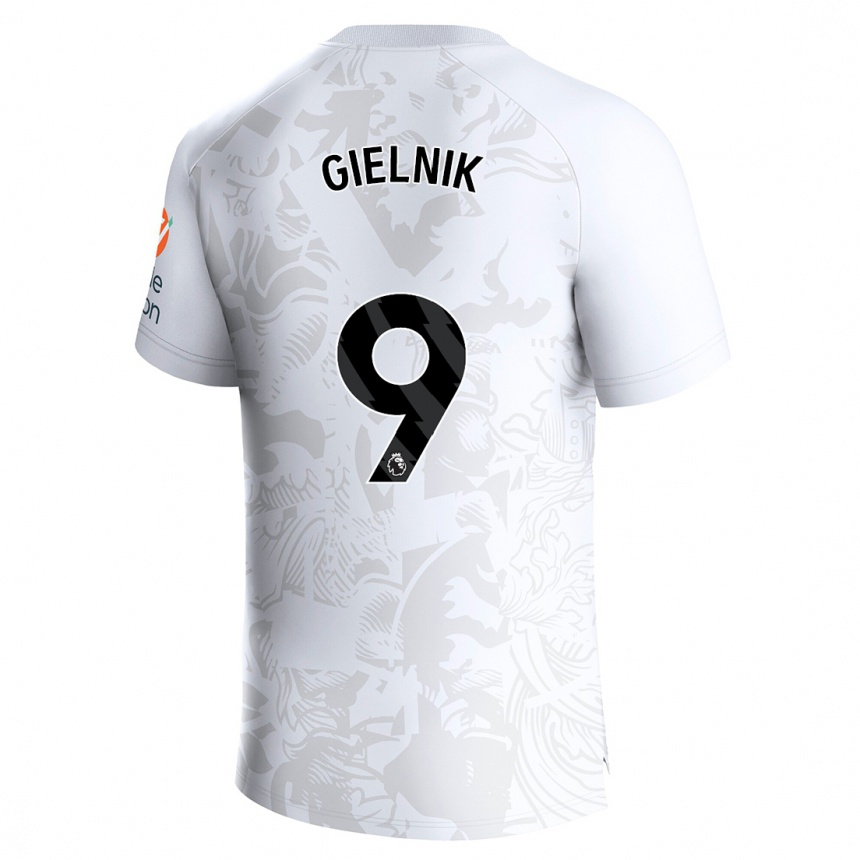 Hombre Fútbol Camiseta Emily Gielnik #9 Blanco 2ª Equipación 2023/24 México